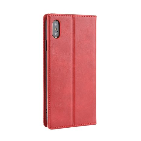 Vintage Wallet Stijl Kunstleer leder Cover Case iPhone XS Max hoesje - Rood