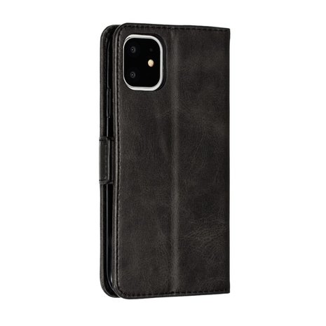 Leren Wallet Bookcase hoesje portemonnee iPhone 11 - Zwart