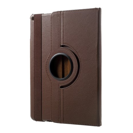 Litchi Grain Lederen Folio Case Hoes iPad 2017 2018 - Bruin