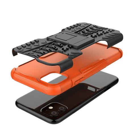 Hybride standaard case shockproof hoesje iPhone 11 - Oranje
