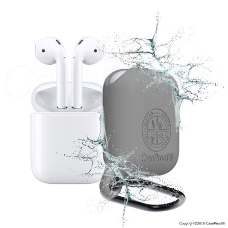CaseProof Waterproof Airpods 1e en 2e generatie case - Grijs