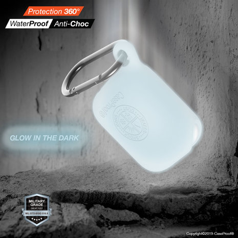 CaseProof Waterproof Airpods 1e en 2e generatie case - Wit