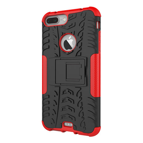 Shockproof bescherming hoesje iPhone 7 Plus 8 Plus case - Rood