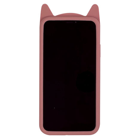 Katje iPhone 11 Silicone hoesje 3D - Roze Bescherming