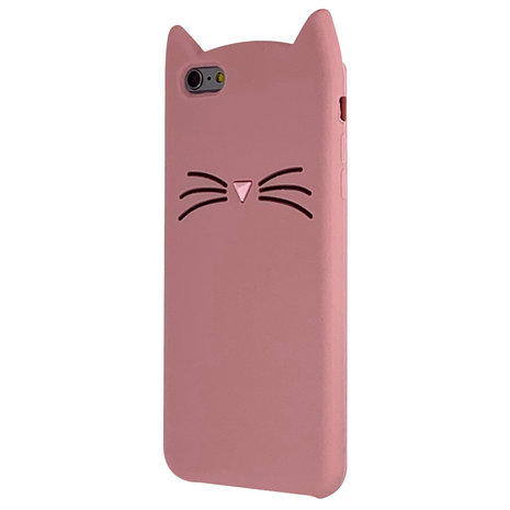 Katje iPhone 6 Plus 6s Plus Silicone hoesje 3D - Roze Bescherming