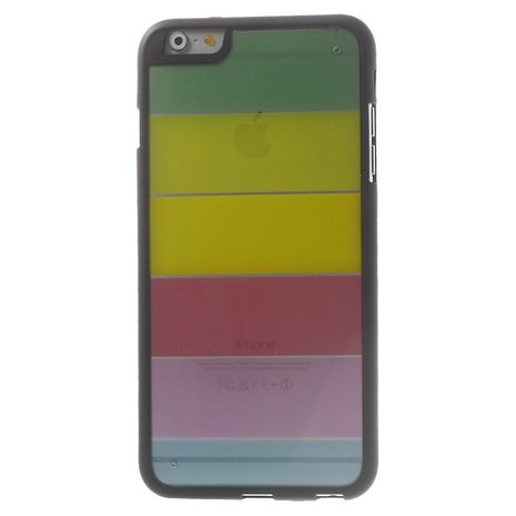 Doorzichtig gekleurd iPhone 6 Plus iPhone 6s Plus hoesje Regenboog Strepen