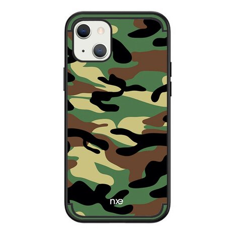 Army TPU legerprint hoesje iPhone 13 - groen