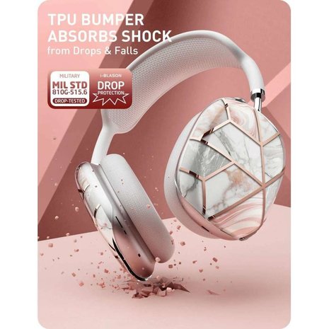 Supcase Cosmo natuursteen hoesje voor AirPods Max - roze
