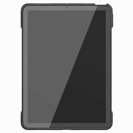 Just in Case Rugged Hybrid PU en TPU hoes voor iPad Air 4 10.9 2020 & iPad Air 5 2022 - zwart