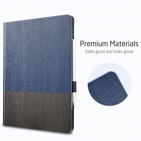 ESR Simplicity Holder kunstleer hoes voor iPad Pro 11 (2018 2020 2021 2022) - grijs en blauw