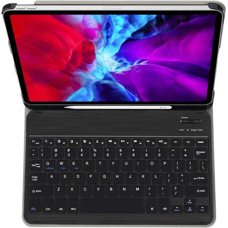 Just in Case Slimline Bluetooth Keyboard kunstleder hoes voor iPad Pro 11 (2018 2020 2021) - zwart