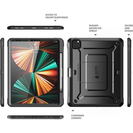 Supcase Unicorn Beetle hoes voor iPad Pro 11 (2018 2020 2021) - zwart