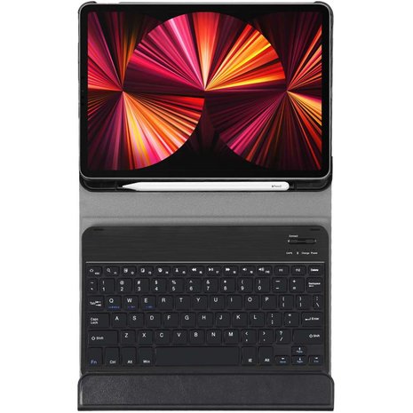 Just in Case Premium Bluetooth Keyboard QWERTY kunstleer hoes iPad Pro 11 (2018 2020 2021 2022) - zwart