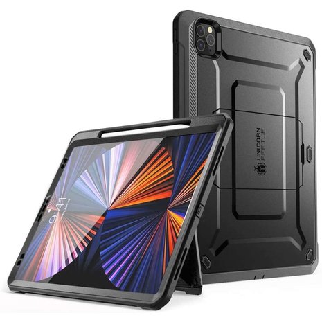 Supcase Unicorn Beetle hoes voor iPad Pro 12.9 (2021 2022) - zwart