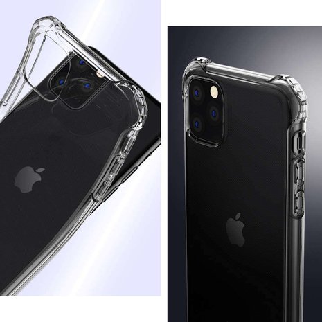 Spigen Rugged Armor PU met Air Cushion hoesje voor iPhone 11 Pro Max - doorzichtig