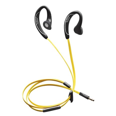 Jabra oortjes sport earphones oorhaken oordopjes aux - Zwart Geel