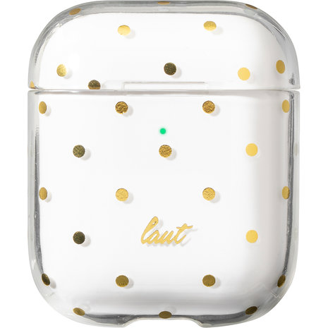 Laut Dotty gouden stippen hoesje voor AirPods 1 en 2 - transparant