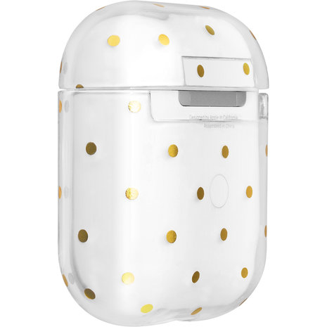 Laut Dotty gouden stippen hoesje voor AirPods 1 en 2 - transparant