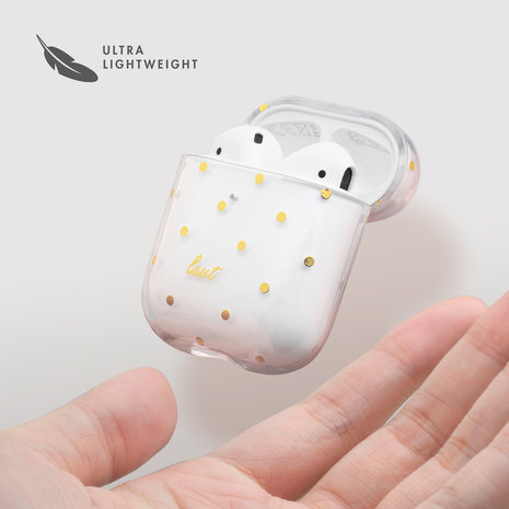 Laut Dotty gouden stippen hoesje voor AirPods 1 en 2 - transparant
