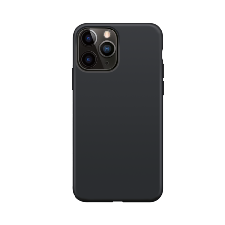 Xqisit Silicone case Anti Bac PC en siliconen hoesje voor iPhone 13 Pro Max - zwart
