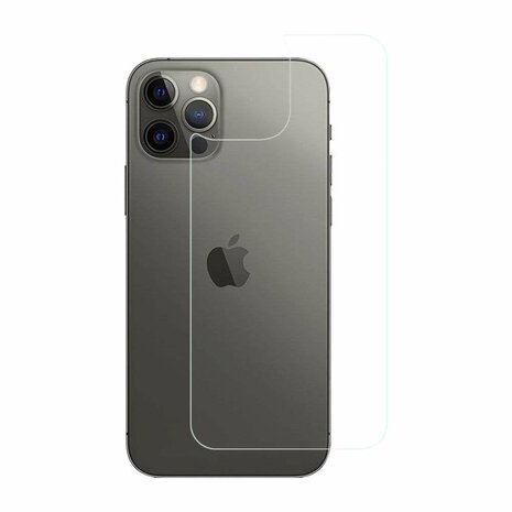 Just in Case Back Cover Tempered Glass voor iPhone 12 en iPhone 12 Pro - gehard glas