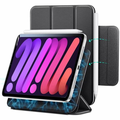 ESR Rebound Magnetic Slim Case hoes voor iPad mini 6 - zwart