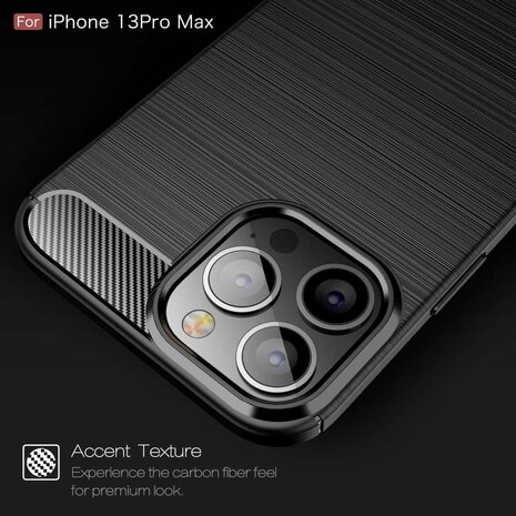 Just in Case Rugged TPU Case hoesje voor iPhone 13 Pro Max - zwart