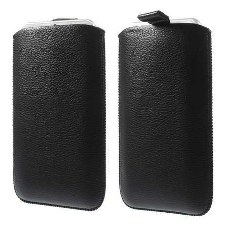 Lederen insteekhoesje iPhone 6 6s 7 8 SE 2020 SE 2022 Zwarte inschuif hoesje Leder