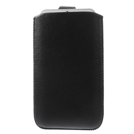 Lederen insteekhoesje iPhone 6 6s 7 8 SE 2020 SE 2022 Zwarte inschuif hoesje Leder