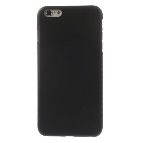 Effen zwart TPU hoesje iPhone 6 Plus 6s Plus silicone cover Black