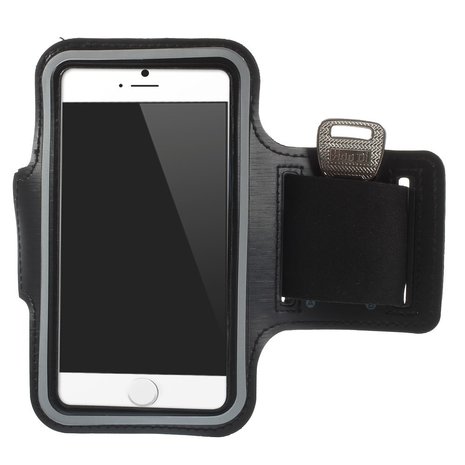 Zwarte hardloopband iPhone 6 6s 7 8 SE 2020 SE 2022 Sport Armband - Sportband - Zwart