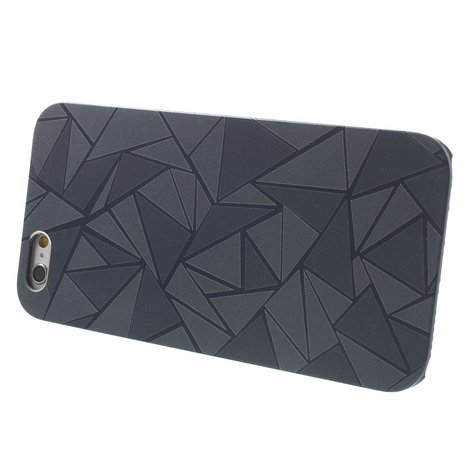 Triangle aluminium hoesje iPhone 6 Plus / 6s Plus Zwarte hardcase Driehoek cover