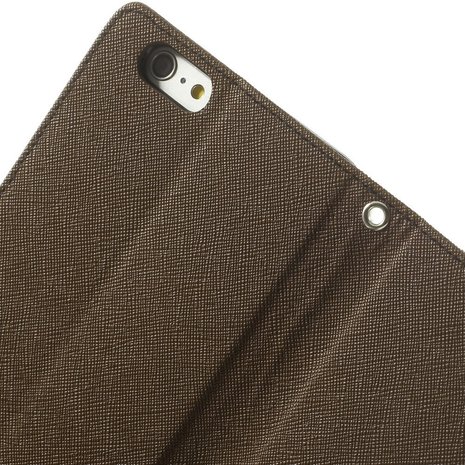 Mercury Goospery Bookcase hoesje iPhone 6 Plus 6s Plus Wallet case Bruin zwart portemonnee