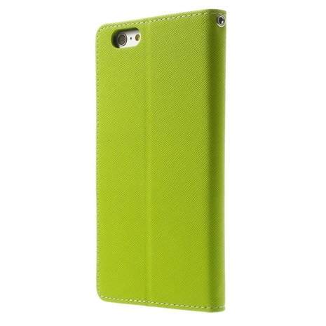 Mercury Goospery groene wallet Bookcase iPhone 6 Plus 6s Plus portemonnee hoesje