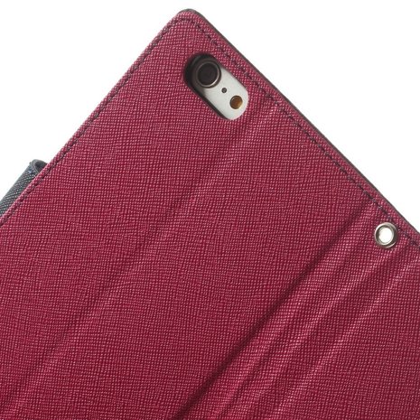 Wallet case roze Mercury Goospery Bookcase iPhone 6 Plus 6s Plus portemonnee hoesje