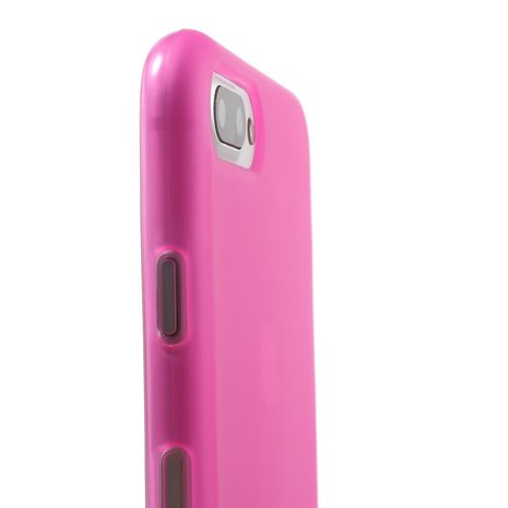 Effen roze hoesje iPhone 7 Plus 8 Plus Pink cover Silicone case
