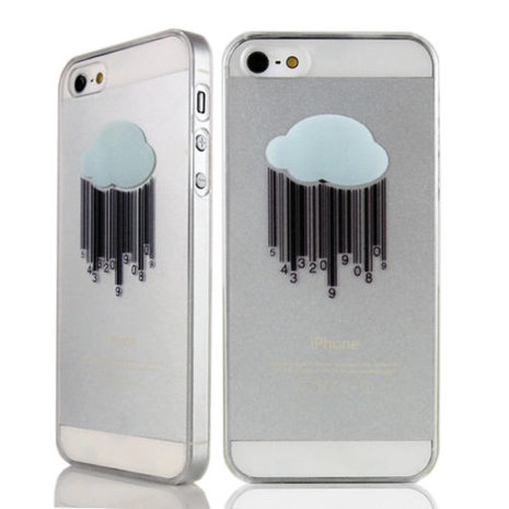 Tropisch Onbeleefd Acquiesce Stevige hardcase met wolk iPhone 4 en 4s Doorzichtig regen hoesje