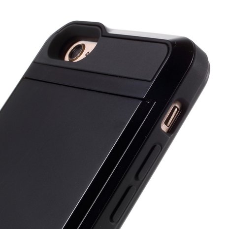 Secret Pasjeshouder hoesje iPhone 6 Plus 6s Plus hardcase - Portemonnee - Wallet - Zwart