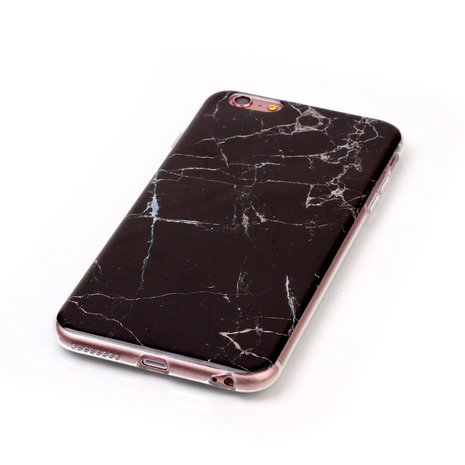 Zwart marmer hoesje iPhone 6 Plus 6s Plus TPU case