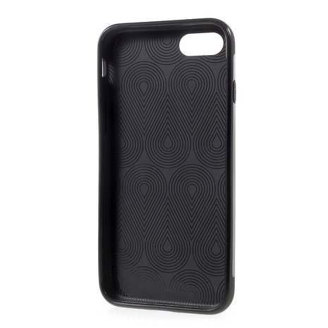 Carbon Fiber iPhone 7 8 SE 2020 SE 2022 TPU hoesje zwarte opdruk