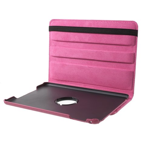 Roze lederen iPad mini 4 & iPad mini 5 (2019) draaibare case hoes cover