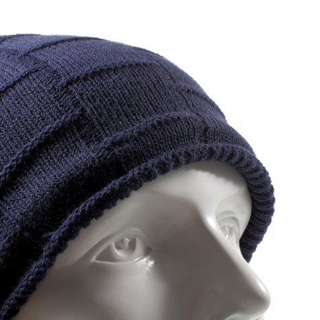Bluetooth muziekmuts knitted blauw music hat