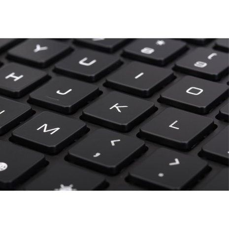 Bluetooth keyboard cover hoes backlight iPad Air 2 - black case - QWERTY toetsenbord