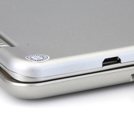 Bluetooth keyboard cover toetsenbord hoes case backlight iPad Air 2 - silver - QWERTY