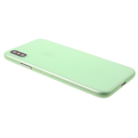 Groen hoesje iPhone X XS doorzichtig TPU case