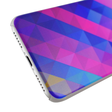 Blauw paarse driehoek iPhone 7 8 SE 2020 SE 2022 hardcase hoesje cover