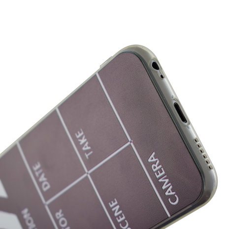Filmklapper silicone iPhone 6 Plus 6s Plus hoesje case cover