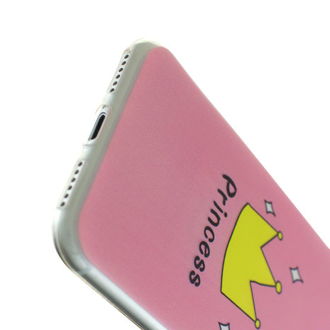 Roze Amsterdam Princess iPhone 7 8 SE 2020 SE 2022 silicone hoesje case cover