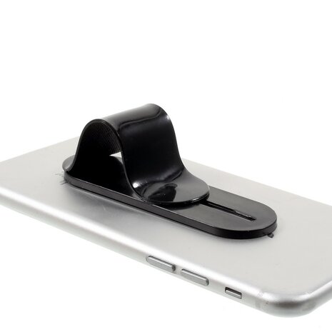 Universele vinger grip verstelbare TPU houder standaard zwart