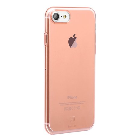 Baseus Simple Series doorzichtig iPhone 7 8 SE 2020 SE 2022 hoesje - Lichtroze